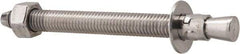 Powers Fasteners - 1/2" Diam, 1/2" Drill, 5-1/2" OAL, Wedge Expansion Concrete Anchor - 304 Stainless Steel, Hex Nut Head, Hex Drive, 4-1/8" Thread Length - Americas Industrial Supply
