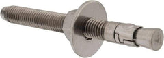 Powers Fasteners - 5/8" Diam, 5/8" Drill, 6" OAL, Wedge Expansion Concrete Anchor - 304 Stainless Steel, Hex Nut Head, Hex Drive, 4-1/2" Thread Length - Americas Industrial Supply