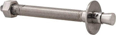 Powers Fasteners - 5/8" Diam, 5/8" Drill, 7" OAL, Wedge Expansion Concrete Anchor - 304 Stainless Steel, Hex Nut Head, Hex Drive, 5-1/2" Thread Length - Americas Industrial Supply
