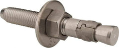 Powers Fasteners - 3/4" Diam, 3/4" Drill, 5-1/2" OAL, Wedge Expansion Concrete Anchor - 304 Stainless Steel, Hex Nut Head, Hex Drive, 3-5/8" Thread Length - Americas Industrial Supply