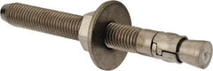 Powers Fasteners - 3/4" Diam, 3/4" Drill, 7" OAL, Wedge Expansion Concrete Anchor - 304 Stainless Steel, Hex Nut Head, Hex Drive, 5-1/8" Thread Length - Americas Industrial Supply