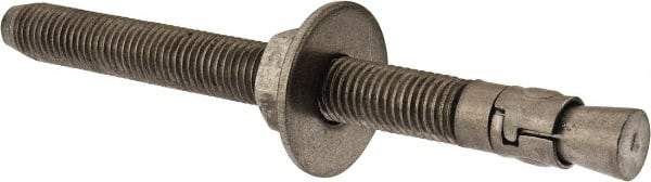 Powers Fasteners - 3/4" Diam, 3/4" Drill, 8-1/2" OAL, 1-1/8" Min Embedment Wedge Expansion Concrete Anchor - 304 Stainless Steel, Hex Nut Head, Hex Drive, 6-5/8" Thread Length - Americas Industrial Supply