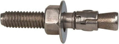 Powers Fasteners - 3/8" Diam, 3/8" Drill, 2-1/4" OAL, 3-3/8" Min Embedment Wedge Expansion Concrete Anchor - 316 Stainless Steel, Hex Nut Head, Hex Drive, 1-1/4" Thread Length - Americas Industrial Supply