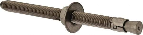 Powers Fasteners - 1/2" Diam, 1/2" Drill, 7" OAL, 7/8" Min Embedment Wedge Expansion Concrete Anchor - 316 Stainless Steel, Hex Nut Head, Hex Drive, 5-5/8" Thread Length - Americas Industrial Supply