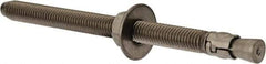 Powers Fasteners - 1/2" Diam, 1/2" Drill, 7" OAL, 7/8" Min Embedment Wedge Expansion Concrete Anchor - 316 Stainless Steel, Hex Nut Head, Hex Drive, 5-5/8" Thread Length - Americas Industrial Supply
