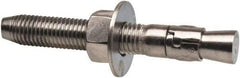 Powers Fasteners - 3/4" Diam, 3/4" Drill, 5-1/2" OAL, 1-1/4" Min Embedment Wedge Expansion Concrete Anchor - 316 Stainless Steel, Hex Nut Head, Hex Drive, 3-5/8" Thread Length - Americas Industrial Supply