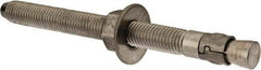 Powers Fasteners - 3/4" Diam, 3/4" Drill, 8-1/2" OAL, 1-3/4" Min Embedment Wedge Expansion Concrete Anchor - 316 Stainless Steel, Hex Nut Head, Hex Drive, 6-5/8" Thread Length - Americas Industrial Supply