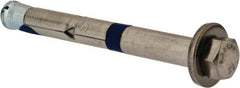 Powers Fasteners - 3/8" Diam, 3/8" Drill, 3-1/2" OAL, 2-1/2" Min Embedment Sleeve Concrete Anchor - 304 Stainless Steel, Hex Head, Hex Drive - Americas Industrial Supply