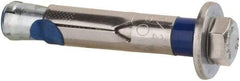 Powers Fasteners - 1/2" Diam, 1/2" Drill, 2-3/4" OAL, 2-1/2" Min Embedment Sleeve Concrete Anchor - 304 Stainless Steel, Hex Head, Hex Drive - Americas Industrial Supply