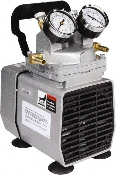 Gast - Diaphragm-Type Vacuum Pumps Horsepower: 1/8 Cubic Feet per Minute: 1.60 - Americas Industrial Supply