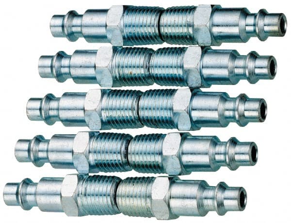 Value Collection - 10 Piece 1/4" Body 1/4 NPT 215 psi Steel ARO Pneumatic Coupling Plug Set - Americas Industrial Supply