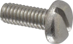 Value Collection - M4x0.70 Metric Coarse, 10mm Length Under Head Slotted Drive Machine Screw - Pan Head, Grade 18-8 Stainless Steel, Uncoated, Without Washer - Americas Industrial Supply
