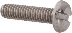 Value Collection - M4x0.70 Metric Coarse, 16mm Length Under Head Slotted Drive Machine Screw - Pan Head, Grade 18-8 Stainless Steel, Uncoated, Without Washer - Americas Industrial Supply