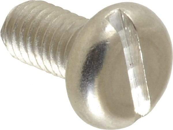Value Collection - M6x1.00 Metric Coarse, 12mm Length Under Head Slotted Drive Machine Screw - Pan Head, Grade 18-8 Stainless Steel, Uncoated, Without Washer - Americas Industrial Supply