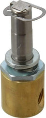 Parker - 1/4" Port, Two Way, Direct Acting, Brass Solenoid Valve - Normally Open, 130 Max PSI, NBR Seal - Americas Industrial Supply