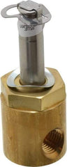 Parker - 1/4" Port, Two Way, Direct Acting, Brass Solenoid Valve - Normally Closed, 150 Max PSI, NBR Seal - Americas Industrial Supply