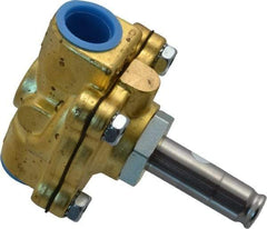 Parker - 1/2" Port, Two Way, Piloted Diaphragm, Brass Solenoid Valve - Normally Closed, 300 Max PSI, NBR Seal - Americas Industrial Supply