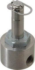 Parker - 1/4" Port, Two Way, Piloted Diaphragm, Stainless Steel Solenoid Valve - Normally Closed, 110 Max PSI, PTFE Seal - Americas Industrial Supply