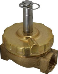 Parker - 3/4" Port, Two Way, Piloted Diaphragm, Brass Solenoid Valve - Normally Closed, 50 Max PSI, EPDM Seal - Americas Industrial Supply