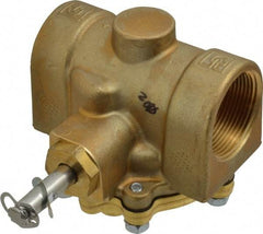 Parker - 1-1/2" Port, Two Way, Piloted Diaphragm, Brass Solenoid Valve - Normally Closed, 50 Max PSI, EPDM Seal - Americas Industrial Supply