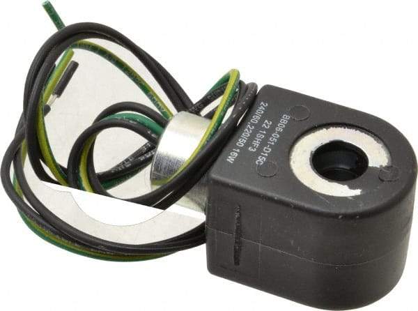 Parker - 240 Volt, 18 Coil Lead Length, Class F, Solenoid Coil - 16.0 Watt, NEMA 4X Enclosure, Use with Parker Skinner Gold Ring Series Valves - Americas Industrial Supply