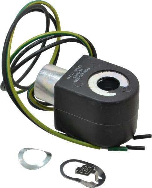 Parker - 12 Volt, 18 Coil Lead Length, Class F, Solenoid Coil - 11.5 Watt, NEMA 4X Enclosure, Use with Parker Skinner Gold Ring Series Valves - Americas Industrial Supply