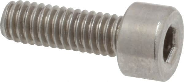 Value Collection - M4x0.70 Metric Coarse Hex Socket Drive, Socket Cap Screw - Grade 18-8 & Austenitic A2 Stainless Steel, Fully Threaded, 12mm Length Under Head - Americas Industrial Supply