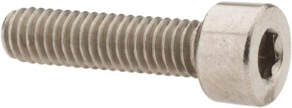 Value Collection - M4x0.70 Metric Coarse Hex Socket Drive, Socket Cap Screw - Grade 18-8 & Austenitic A2 Stainless Steel, Fully Threaded, 16mm Length Under Head - Americas Industrial Supply