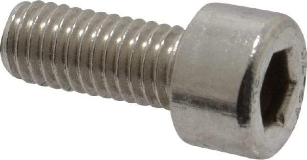 Value Collection - M5x0.80 Metric Coarse Hex Socket Drive, Socket Cap Screw - Grade 18-8 & Austenitic A2 Stainless Steel, Fully Threaded, 12mm Length Under Head - Americas Industrial Supply