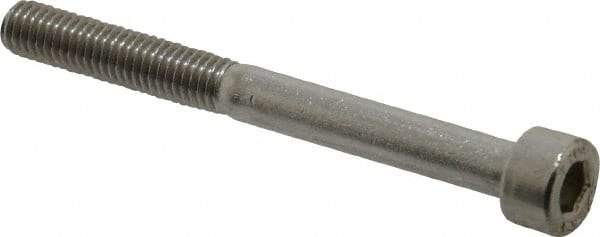Value Collection - M5x0.80 Metric Coarse Hex Socket Drive, Socket Cap Screw - Grade 18-8 & Austenitic A2 Stainless Steel, Partially Threaded, 50mm Length Under Head - Americas Industrial Supply
