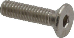 Value Collection - M4x0.70 Metric Coarse Hex Socket Drive, 90° Flat Screw - Grade 18-8 Stainless Steel, Fully Threaded, 16mm OAL - Americas Industrial Supply