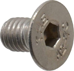 Value Collection - M5x0.80 Metric Coarse Hex Socket Drive, 90° Flat Screw - Grade 18-8 Stainless Steel, Fully Threaded, 8mm OAL - Americas Industrial Supply