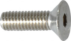 Value Collection - M5x0.80 Metric Coarse Hex Socket Drive, 90° Flat Screw - Grade 18-8 Stainless Steel, Fully Threaded, 16mm OAL - Americas Industrial Supply