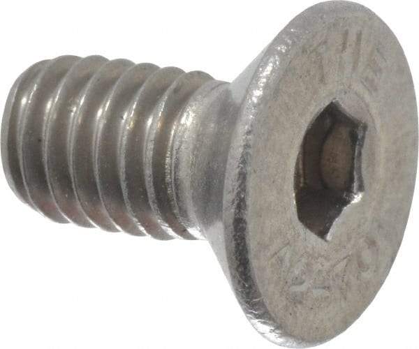 Value Collection - M6x1.00 Metric Coarse Hex Socket Drive, 90° Flat Screw - Grade 18-8 Stainless Steel, Fully Threaded, 12mm OAL - Americas Industrial Supply