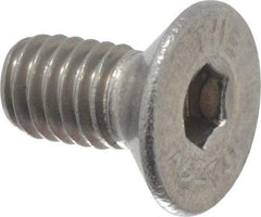 Value Collection - M6x1.00 Metric Coarse Hex Socket Drive, 90° Flat Screw - Grade 18-8 Stainless Steel, Fully Threaded, 12mm OAL - Americas Industrial Supply
