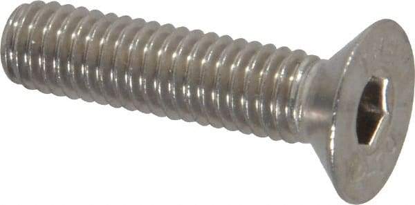 Value Collection - M6x1.00 Metric Coarse Hex Socket Drive, 90° Flat Screw - Grade 18-8 Stainless Steel, Partially Threaded, 25mm OAL - Americas Industrial Supply