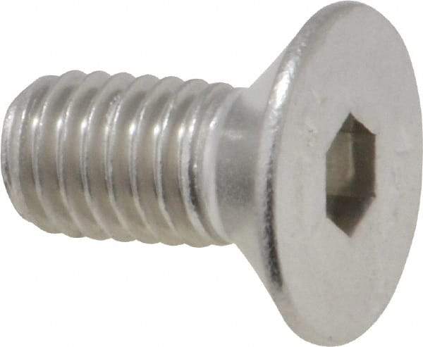 Value Collection - M8x1.25 Metric Coarse Hex Socket Drive, 90° Flat Screw - Grade 18-8 Stainless Steel, Fully Threaded, 16mm OAL - Americas Industrial Supply