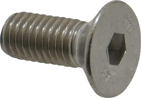 Value Collection - M8x1.25 Metric Coarse Hex Socket Drive, 90° Flat Screw - Grade 18-8 Stainless Steel, Fully Threaded, 20mm OAL - Americas Industrial Supply