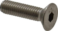 Value Collection - M8x1.25 Metric Coarse Hex Socket Drive, 90° Flat Screw - Grade 18-8 Stainless Steel, Fully Threaded, 30mm OAL - Americas Industrial Supply