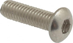 Value Collection - M3x0.50 Metric Coarse Hex Socket Drive, Button Screw - Grade 18-8 Stainless Steel, Fully Threaded, 10mm Length Under Head - Americas Industrial Supply