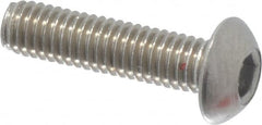 Value Collection - M3x0.50 Metric Coarse Hex Socket Drive, Button Screw - Grade 18-8 Stainless Steel, Fully Threaded, 12mm Length Under Head - Americas Industrial Supply