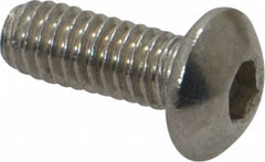 Value Collection - M4x0.70 Metric Coarse Hex Socket Drive, Button Screw - Grade 304, 18-8 & Austenitic A2 Stainless Steel, Uncoated, Fully Threaded, 10mm Length Under Head - Americas Industrial Supply