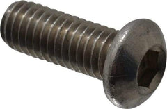 Value Collection - M6x1.00 Metric Coarse Hex Socket Drive, Button Screw - Grade 18-8 Stainless Steel, Fully Threaded, 16mm Length Under Head - Americas Industrial Supply