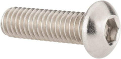 Value Collection - M6x1.00 Metric Coarse Hex Socket Drive, Button Screw - Grade 18-8 Stainless Steel, Fully Threaded, 20mm Length Under Head - Americas Industrial Supply
