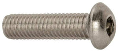 Value Collection - M8x1.25 Metric Coarse Hex Socket Drive, Button Screw - Grade 18-8 Stainless Steel, Partially Threaded, 30mm Length Under Head - Americas Industrial Supply