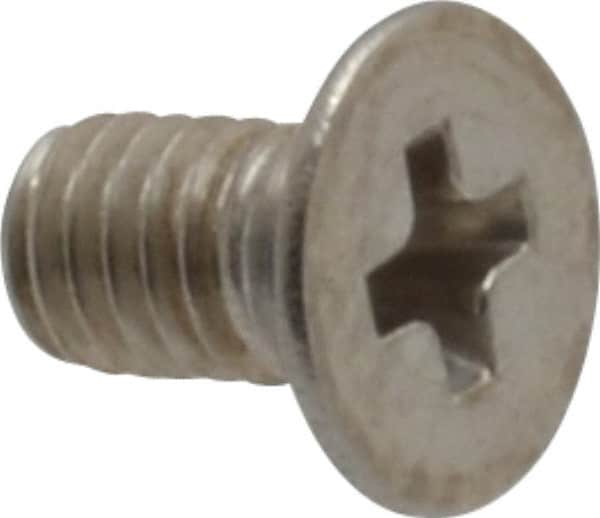 Value Collection - M3x0.50 Metric Coarse, 5mm OAL Phillips Drive Machine Screw - Flat Head, Grade 18-8 Stainless Steel, Uncoated, Without Washer - Americas Industrial Supply