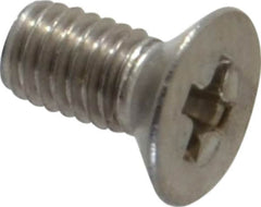 Value Collection - M3x0.50 Metric Coarse, 6mm OAL Phillips Drive Machine Screw - Flat Head, Grade 18-8 Stainless Steel, Uncoated, Without Washer - Americas Industrial Supply