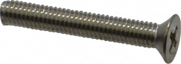 Value Collection - M3x0.50 Metric Coarse, 20mm OAL Phillips Drive Machine Screw - Flat Head, Grade 18-8 Stainless Steel, Uncoated, Without Washer - Americas Industrial Supply