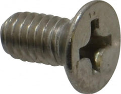 Value Collection - M4x0.70 Metric Coarse, 8mm OAL Phillips Drive Machine Screw - Flat Head, Grade 18-8 Stainless Steel, Uncoated, Without Washer - Americas Industrial Supply
