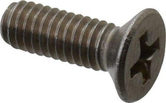 Value Collection - M4x0.70 Metric Coarse, 12mm OAL Phillips Drive Machine Screw - Flat Head, Grade 18-8 Stainless Steel, Uncoated, Without Washer - Americas Industrial Supply